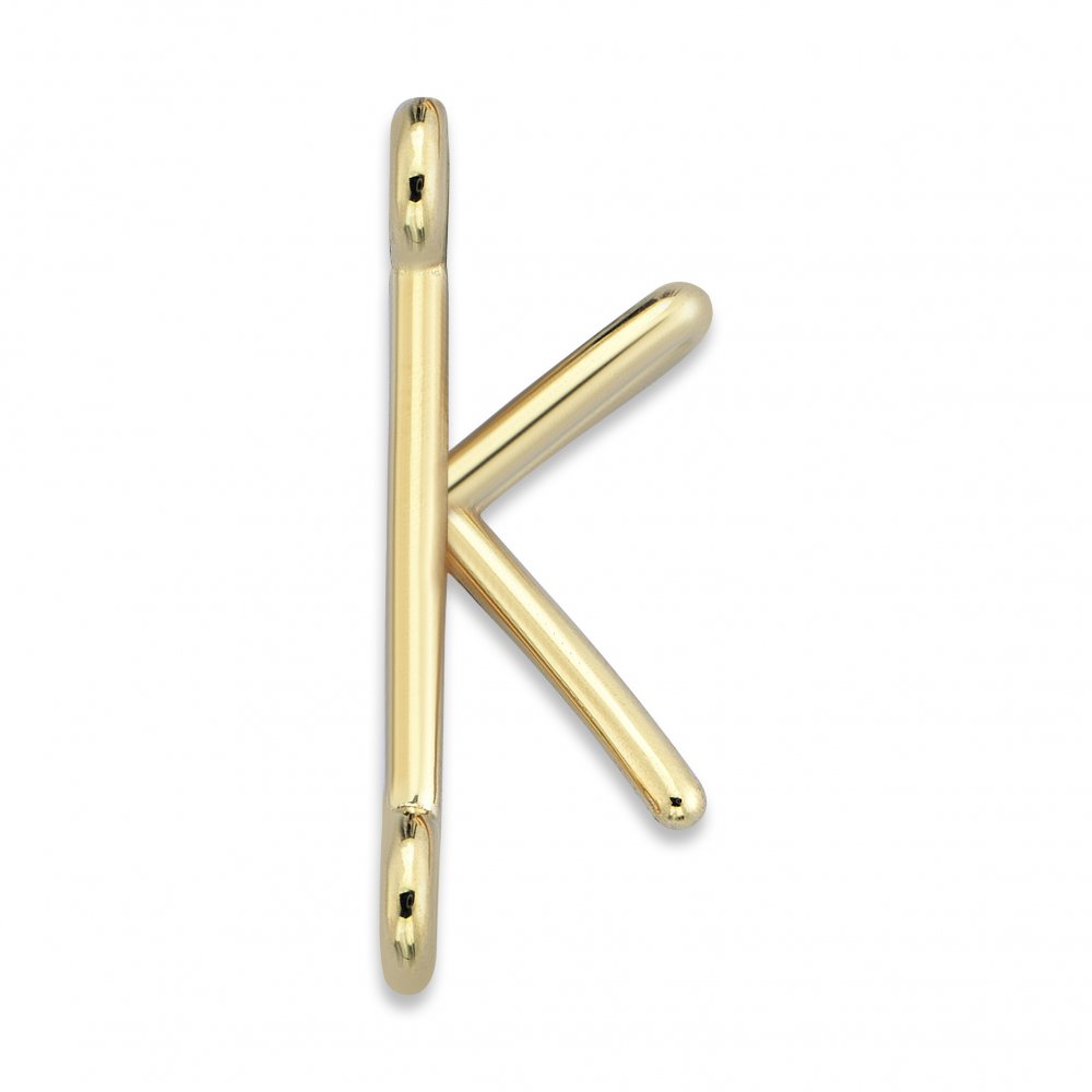 Personalized Initial Gold Bracelet 'K'