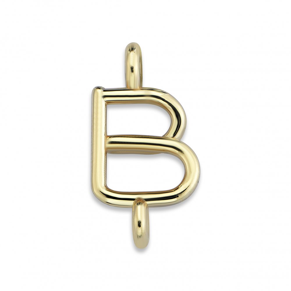 Personalized Initial Gold Bracelet 'B'