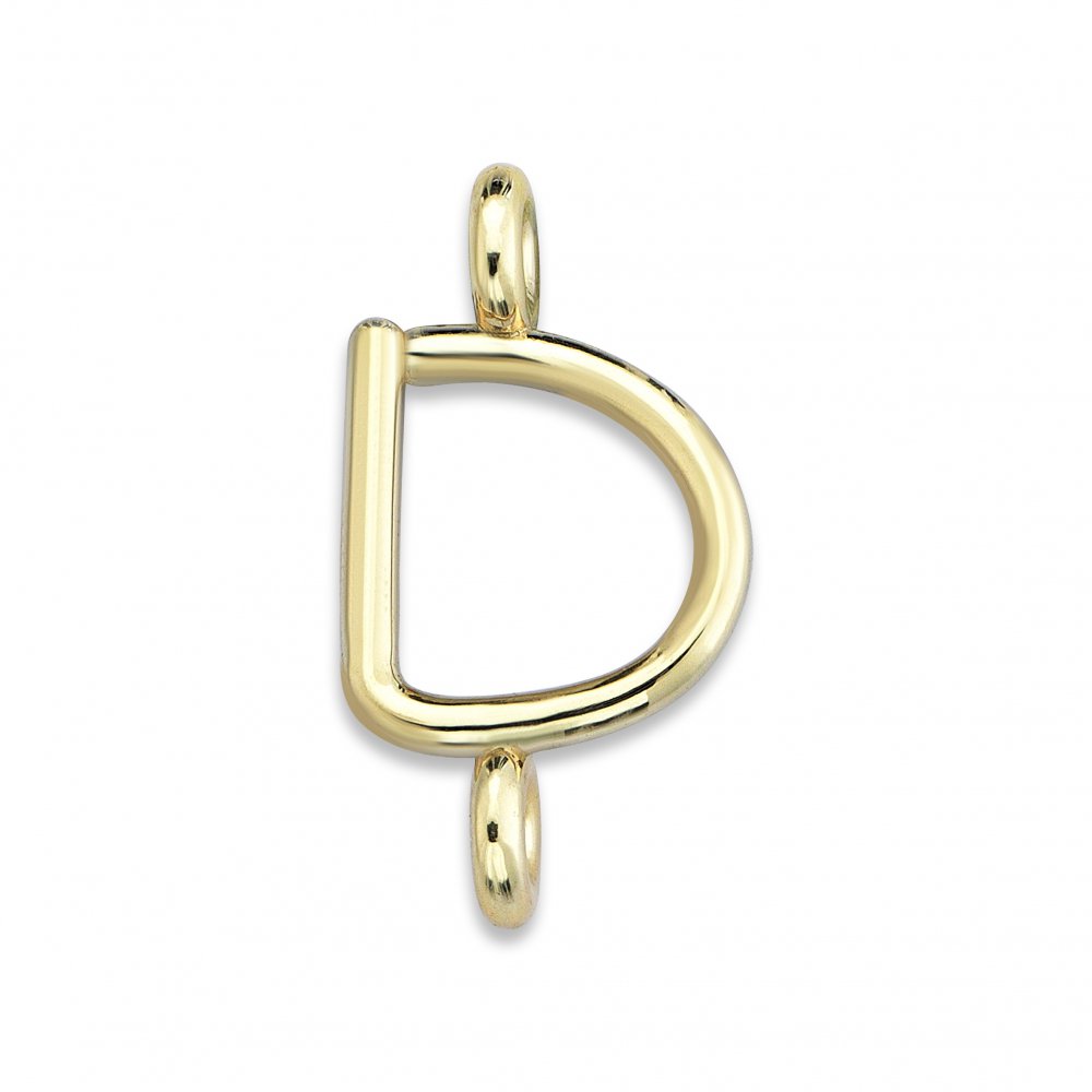 Personalized Initial Gold Bracelet 'D'