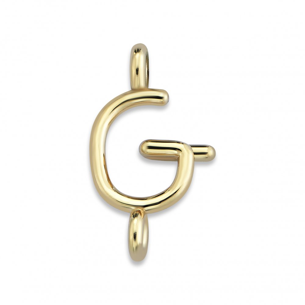 Personalized Initial Gold Bracelet 'G'