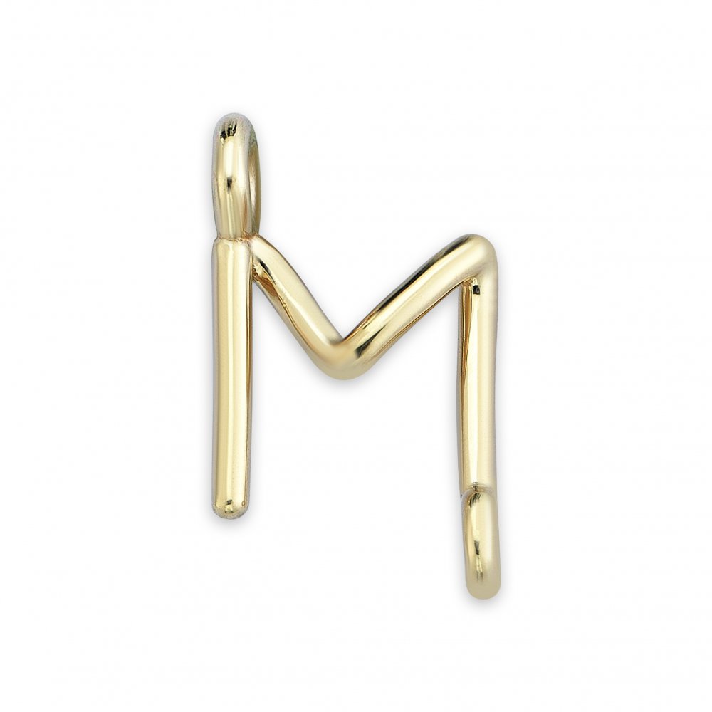 Personalized Initial Gold Bracelet 'M'