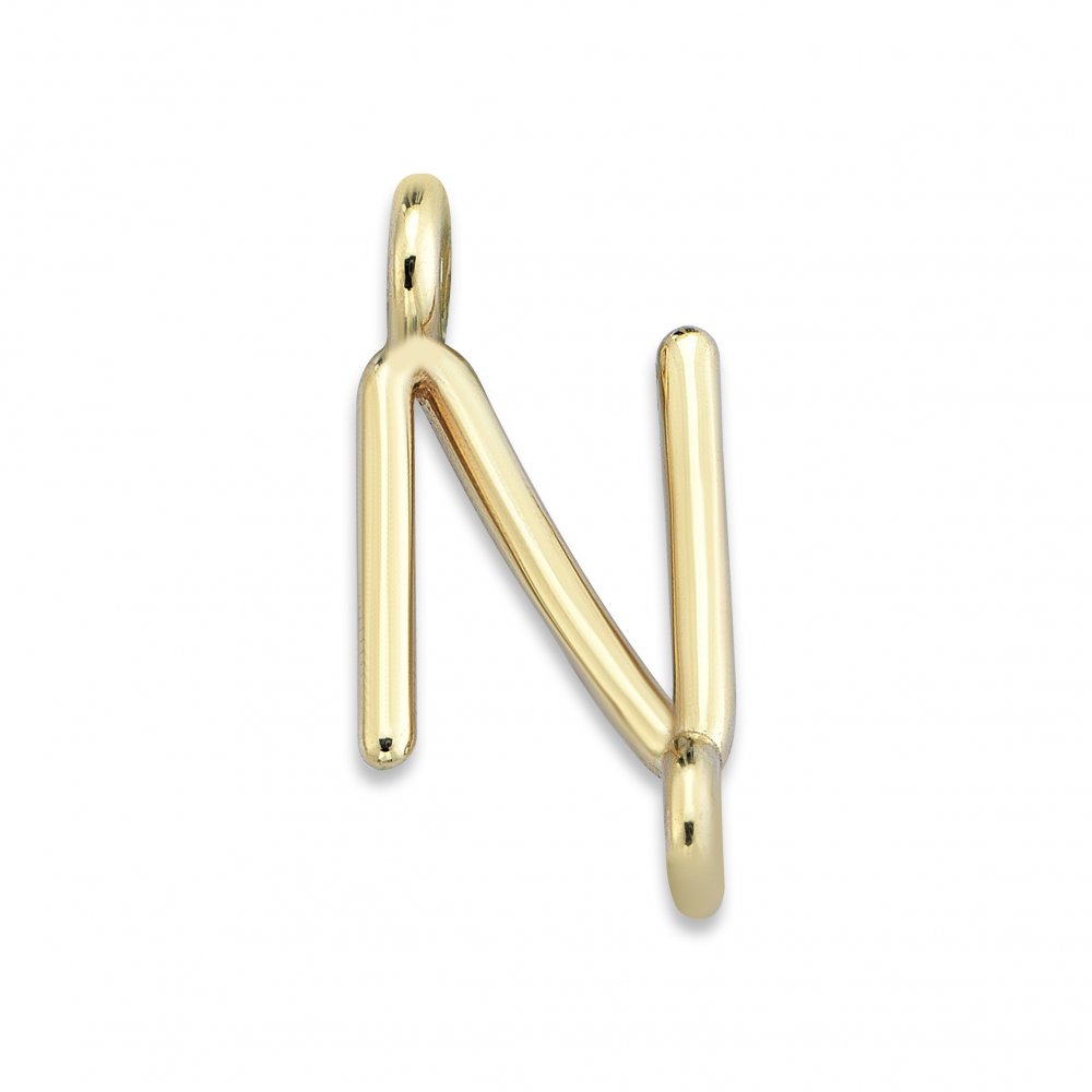 Personalized Initial Gold Bracelet 'N'